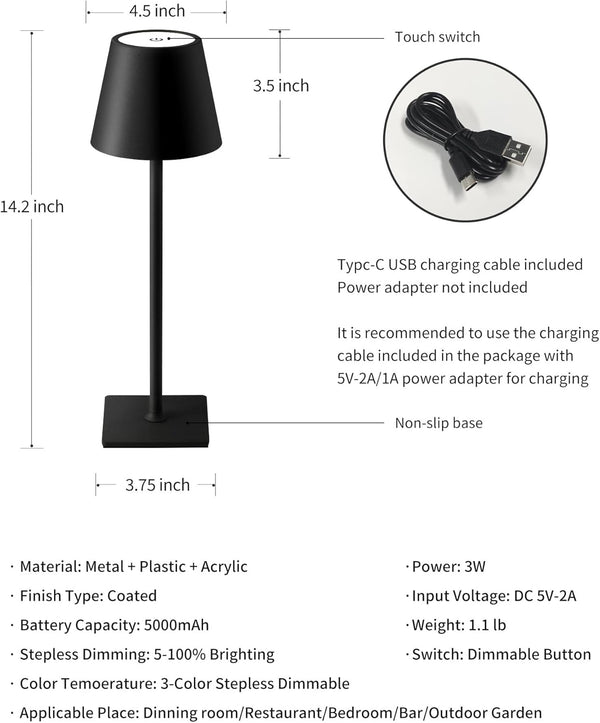 Portable Glow Table Lamps (2 Lamps)