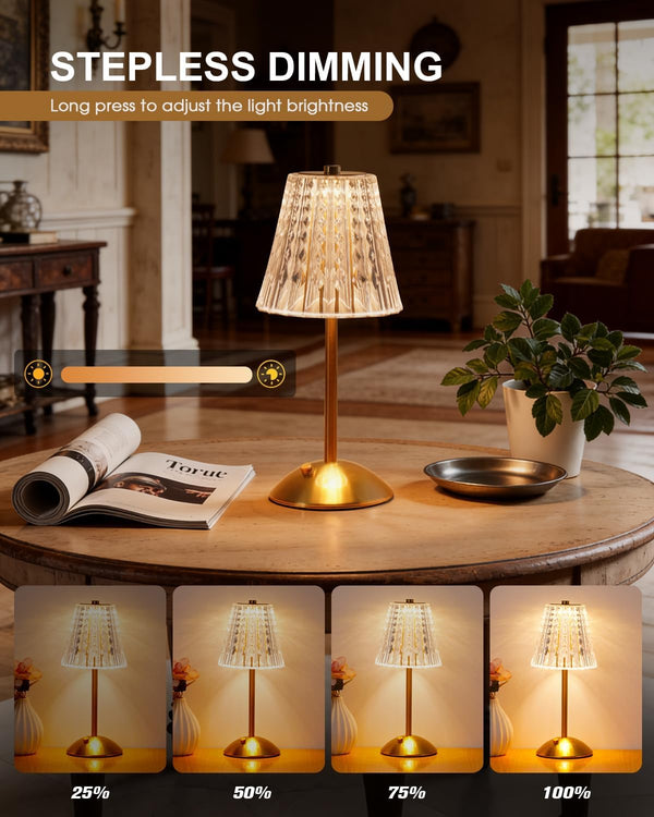 Gleaming Touch Crystal Lamp