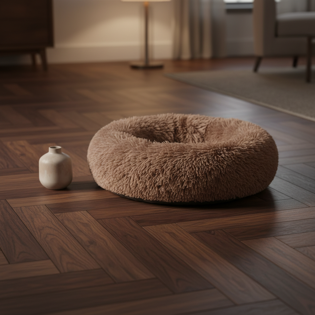 Brown Pet Bed — Aesthetic Background
