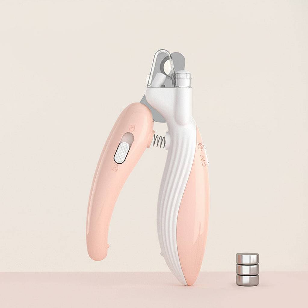 Pink nail clipper - nude background